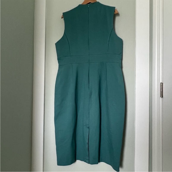 J crew 365 ponte knit sheath mock neck dress in Turquoise - Picture 4 of 4
